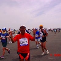 神戸空港マラソン　10キロ　滑走路を走ってみました。