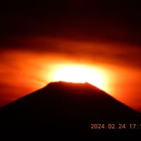 コートピア高洲自治会通信（令和6（2024）年2月10日）2月19日から24日までの6日間ダイアモンド富士が千葉市　幕張・検見川・稲毛の浜で見える予定でした。