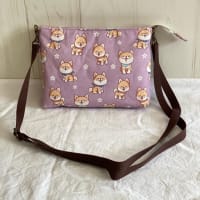 ワンちゃん柄のミニショルダーバッグ作りました♪