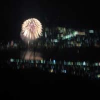高ボッチ山から見た諏訪湖の花火