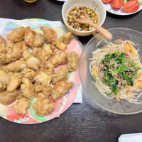 今日の夕食は油淋鶏