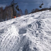 ２０２５スキー２０日目かぐらスキー場はザク雪