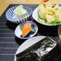 天ぷら定食、腹八分目の田舎定食・・・田舎の味。