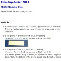 RoboCup Junior 2001 RESCUE Building Plans