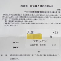 今年最初の入選通知