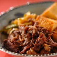 小松菜と豚肉の和風醤油パスタ