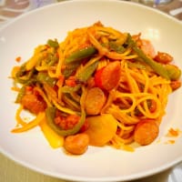 昭和の喫茶店みたいなナポリタンの夕食
