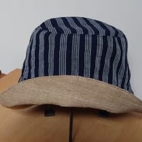 夏の帽子 手織り布を使った新作