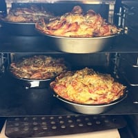 ベーコンとポテトで花の形のパン