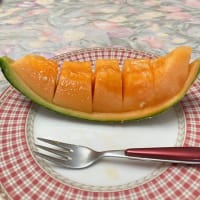 朝食のメロン