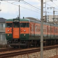 岡山の列車（115系湘南色）