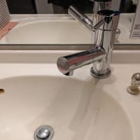 洗面所　水栓と排水ホースメンテ