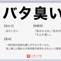 あれってそれってどういう意味なの？　～　バーター　と　バタくさい