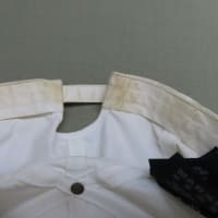 キャップ（BALENCIAGA製）汗により黄変しみ・皮脂汚れ　全体退色　水洗い・全体漂白　綿素材