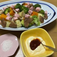 厚揚げの卵とじ☆コロコロサラダ☆焼き魚
