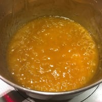 あんずのジャムづくり