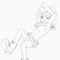 『ラフ描写＊ケモ耳少年の跳躍』作画：MACHO