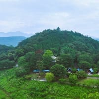 令和７年度　村政懇談会　（子育て世帯及びWeb対応）＆高津屋森林公園上空の風景