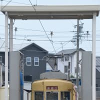豊橋鉄道 赤岩口車両区(2025.6.8) 旧名鉄 復刻デザインラ ッピング モ３２０３ 出庫