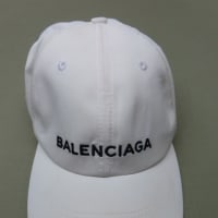 キャップ（BALENCIAGA製）汗により黄変しみ・皮脂汚れ　全体退色　水洗い・全体漂白　綿素材