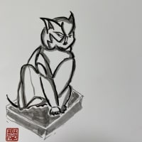 彫像風墨絵