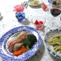 ロールキャベツ　ペンネリガーテバジルソース添え