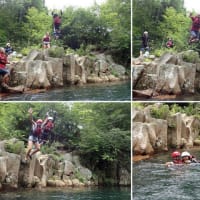 2017冒険キャンプDay4　流れて飛んで　大坪川で川遊び！