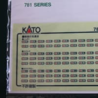 KATO　781系　ステッカー貼り付け