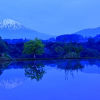 富士山　「今年もやって来ましたょ...   逆さ景観が　」( ^)o(^ )