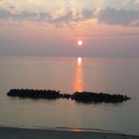 湯野浜の夕陽