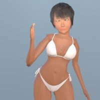 blenderで人物モデリング　2024年「ビキニの日」編