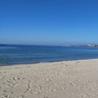 「二色の浜」の海でまどろむ