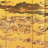 『保元・平治の乱合戦図屏風』保元の乱　白河殿焼き討ち