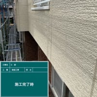 外壁塗装松戸市での無機塗装の作業工程です。