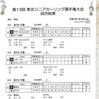 第13回東北シニアカーリング選手権予選結果