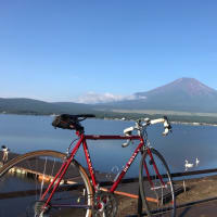 思い出の地　逆さ富士とデローザヌーボクラシコ