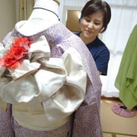 喜んで頂ける、得意の帯結びを…❣