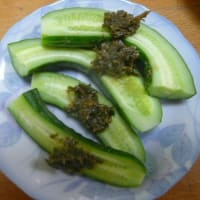 おばさんの料理教室　　モロキュウ😀