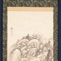 氏素性の解らぬ作品　寛政浅絳山水図　伝釧雲泉筆　寛政５年頃