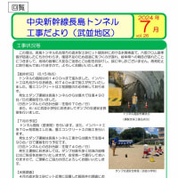 「品川・名古屋開業は、早くても２０３４年以降」(長野放送)　　　「リニア工事だより」(恵那市)