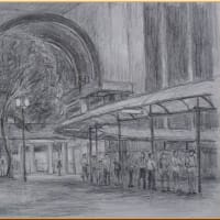 風景鉛筆デッサン [352] - 淡彩スケッチ ひとりあそび