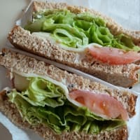 手作りサンドウィッチの断面