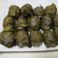 質素に少量-今日も元気----鯵の南蛮漬け、お好み焼き、焼き芋、高菜の握り、茄子の醤油焼き、アスパラ豚肉焼、パイナップル、