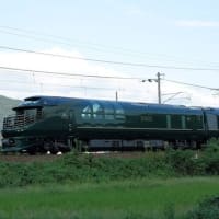 小雨の中を走る瑞風