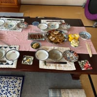 オリヅルランの花と食事会