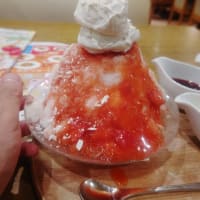 コンペ後初練習　蘭々の湯　かき氷