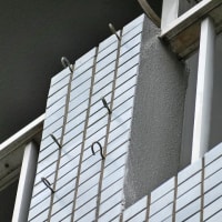 鹿児島市立病院近くのマンションで鳩対策の防鳥ネットを設置しました。