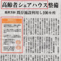 若者のシェアハウスと高齢者のシェアハウス。