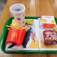 マクドナルド イオン豊川開運通店　肉厚ビーフ&ガーリックオニオンビーフセット（ジュラシック・ワールド バーガーズ）＆チキンマックナゲット5ピース