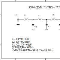 50MHz 定K型ローパスフィルターの製作。 - HANのブログ